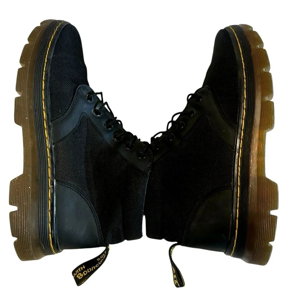 Dr. Martens Bonny Tech Utility Black Canvas Woven Chukka Boots M-7 / W-8